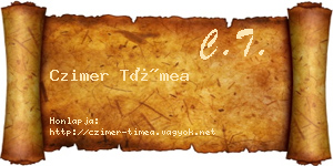 Czimer Tímea névjegykártya
