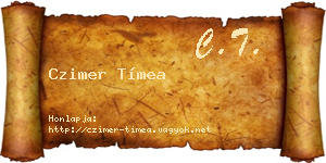 Czimer Tímea névjegykártya